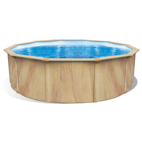 Piscina Imitação Madeira Aço 300x120 cm