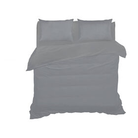 Conjunto Len&ccedil;&oacute;is Microfibra Cinza Kasa