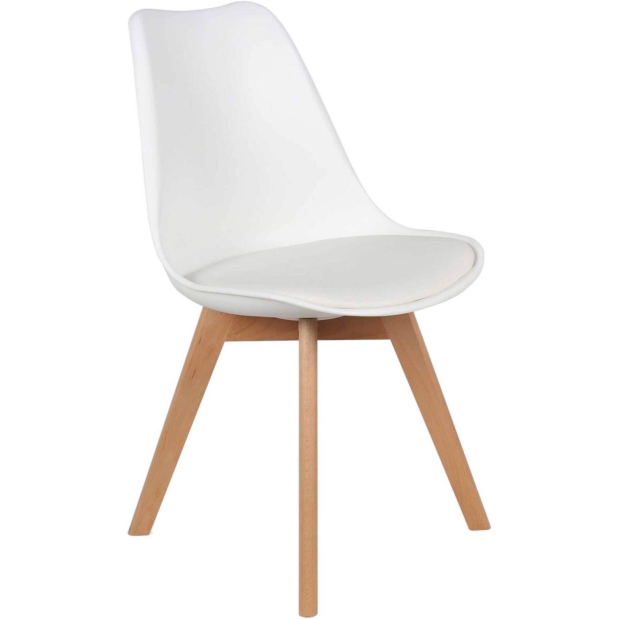 Conjunto de 4 Cadeiras Branca Scandinave