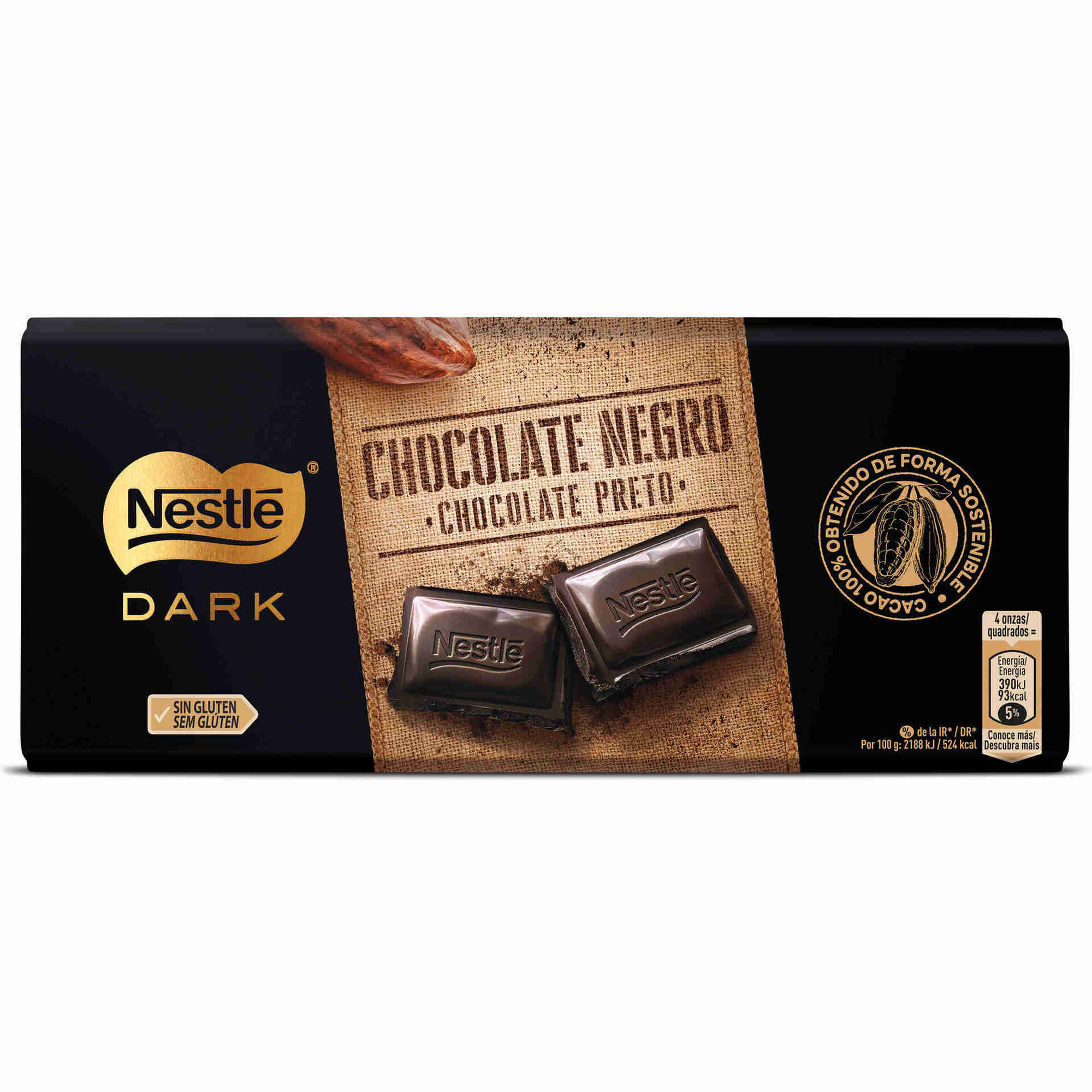 Tablete de Chocolate Preto sem Glúten Tablete de Chocolate Preto sem Glúten