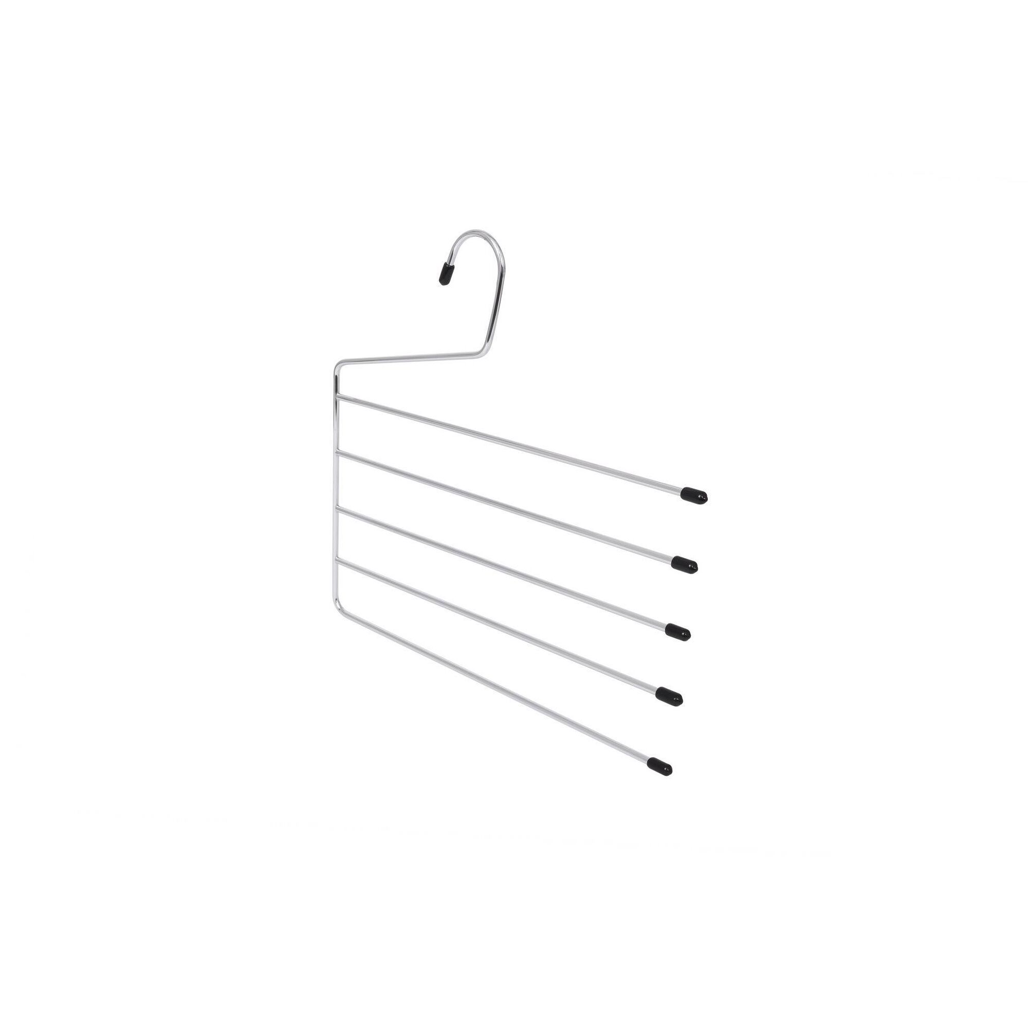 Cabide para Calças 5 Suportes Metal Cinza