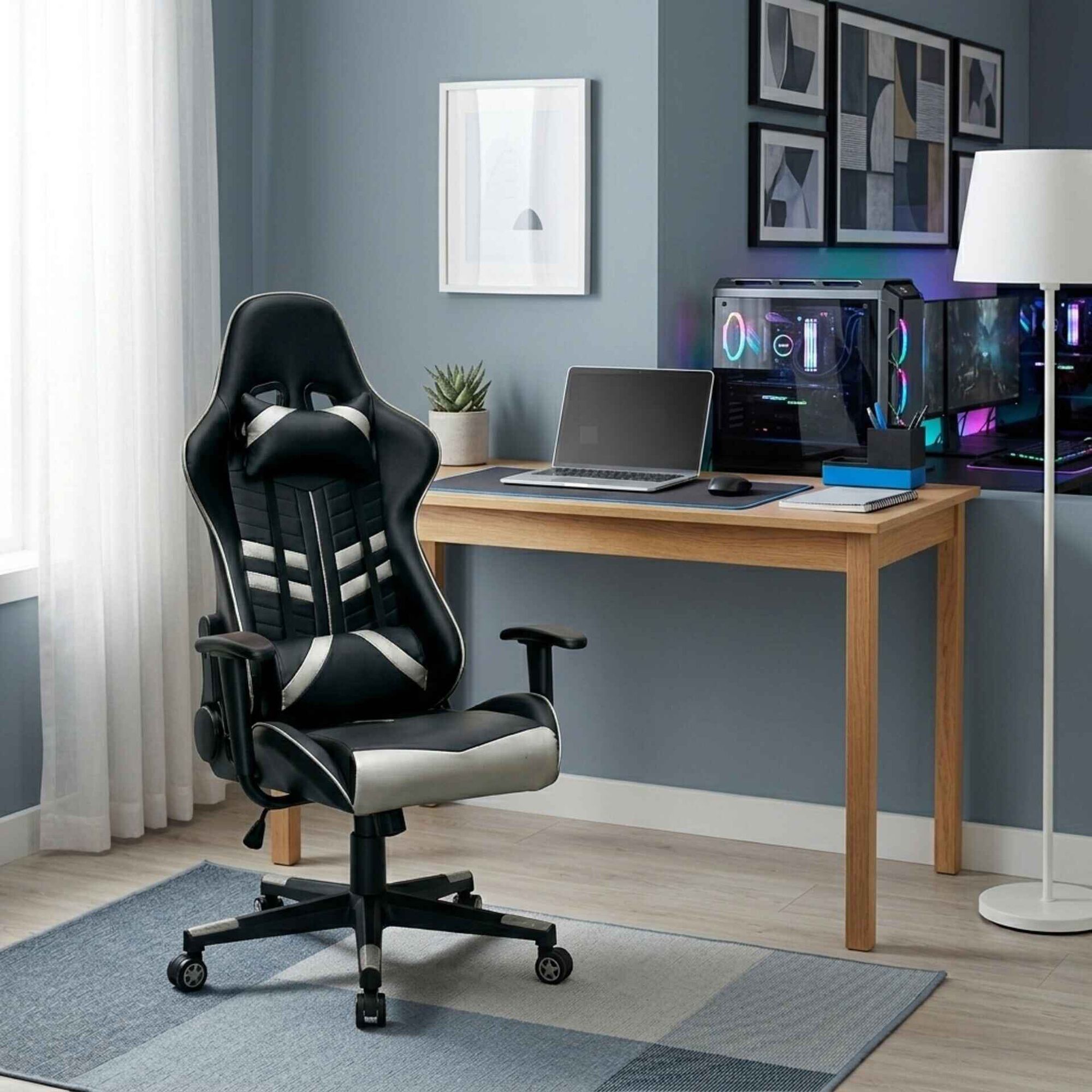 Cadeira Gaming Estofada Preta Racing Kasa