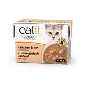 Comida H&uacute;mida para Gato Guisado de Frango e Ab&oacute;bora Catit