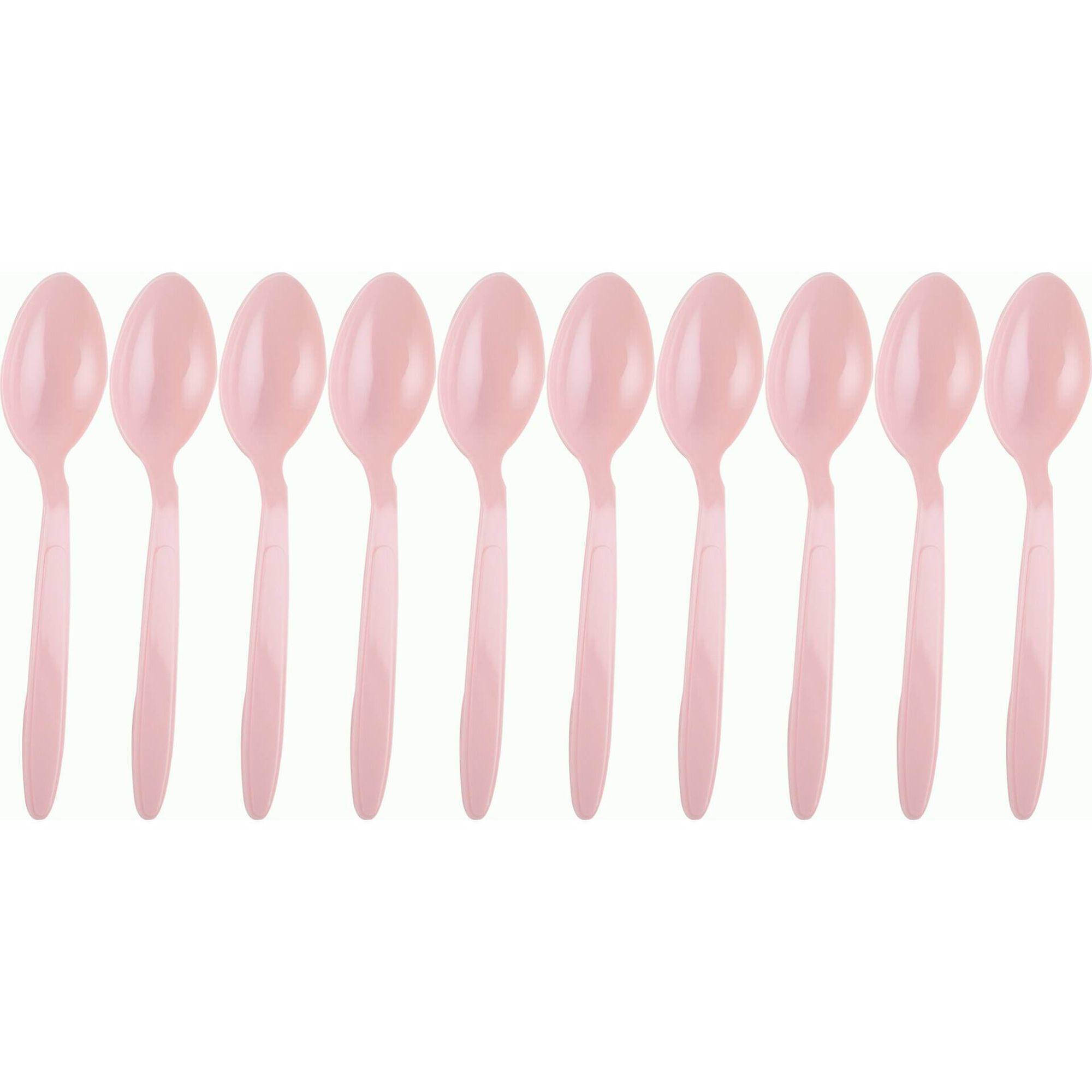 Conjunto 10 Colheres Reutilizáveis Soft Rosa