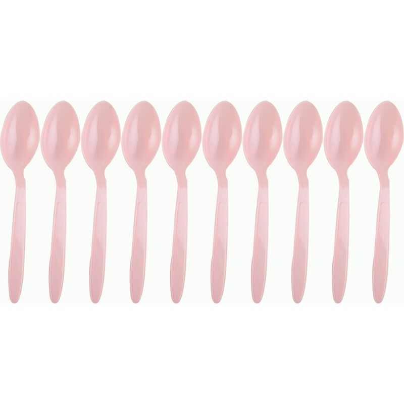 Conjunto 10 Colheres Reutilizáveis Soft Rosa Kasa