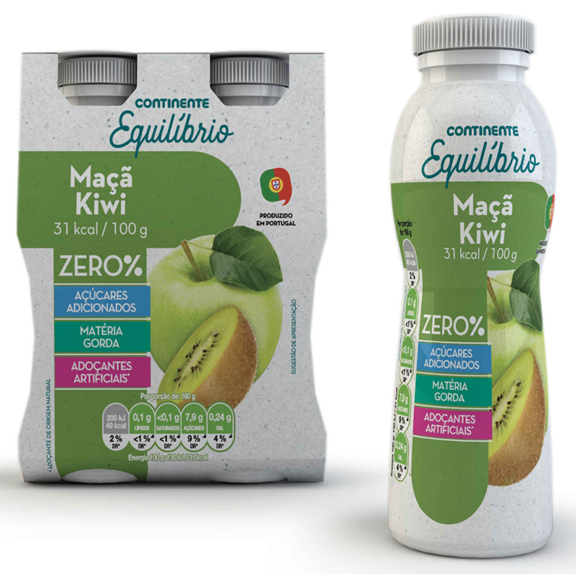 Iogurte Líquido Zero% Maçã e Kiwi Iogurte Líquido Zero% Maçã e Kiwi