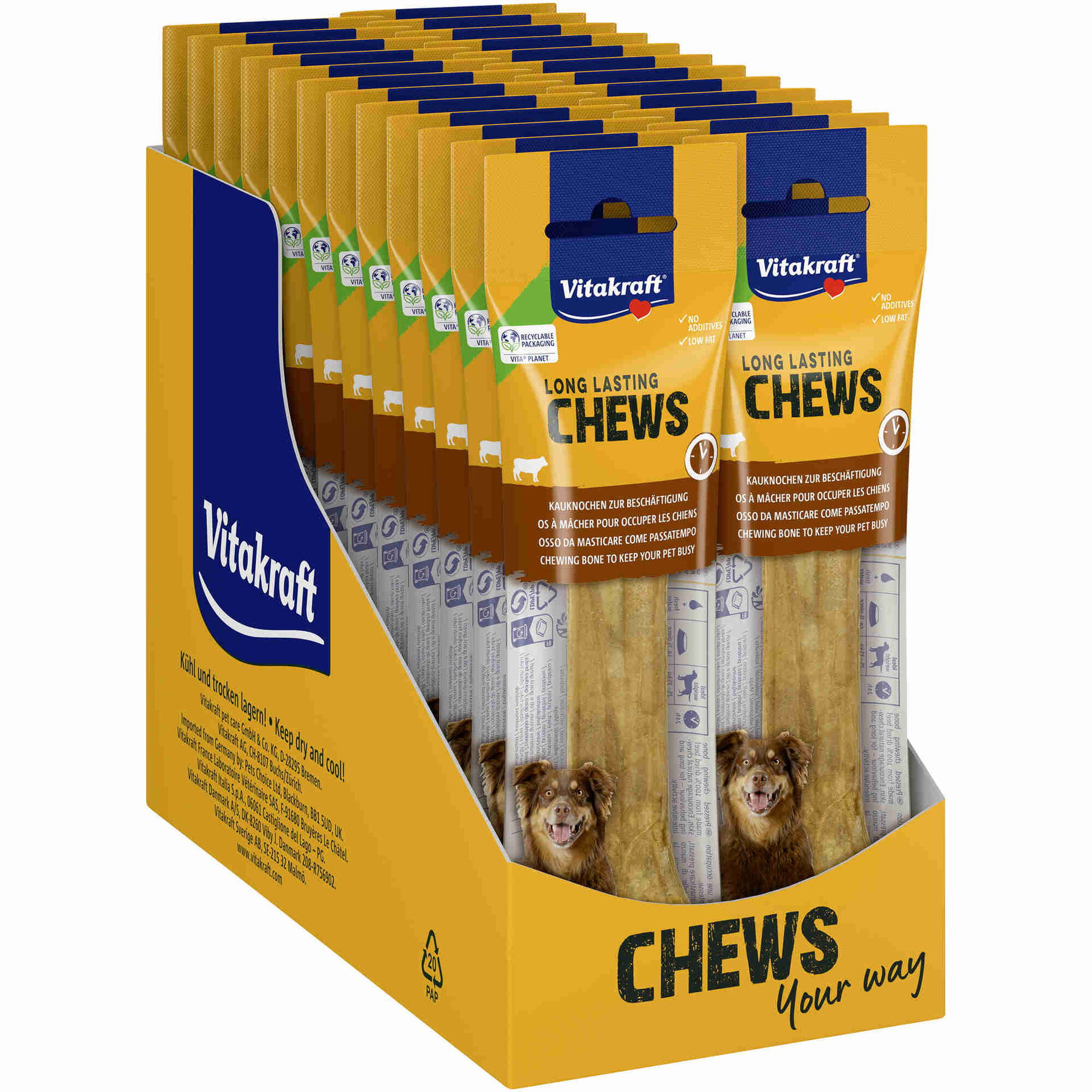 Snack para Cão Osso Mastigável 14 cm