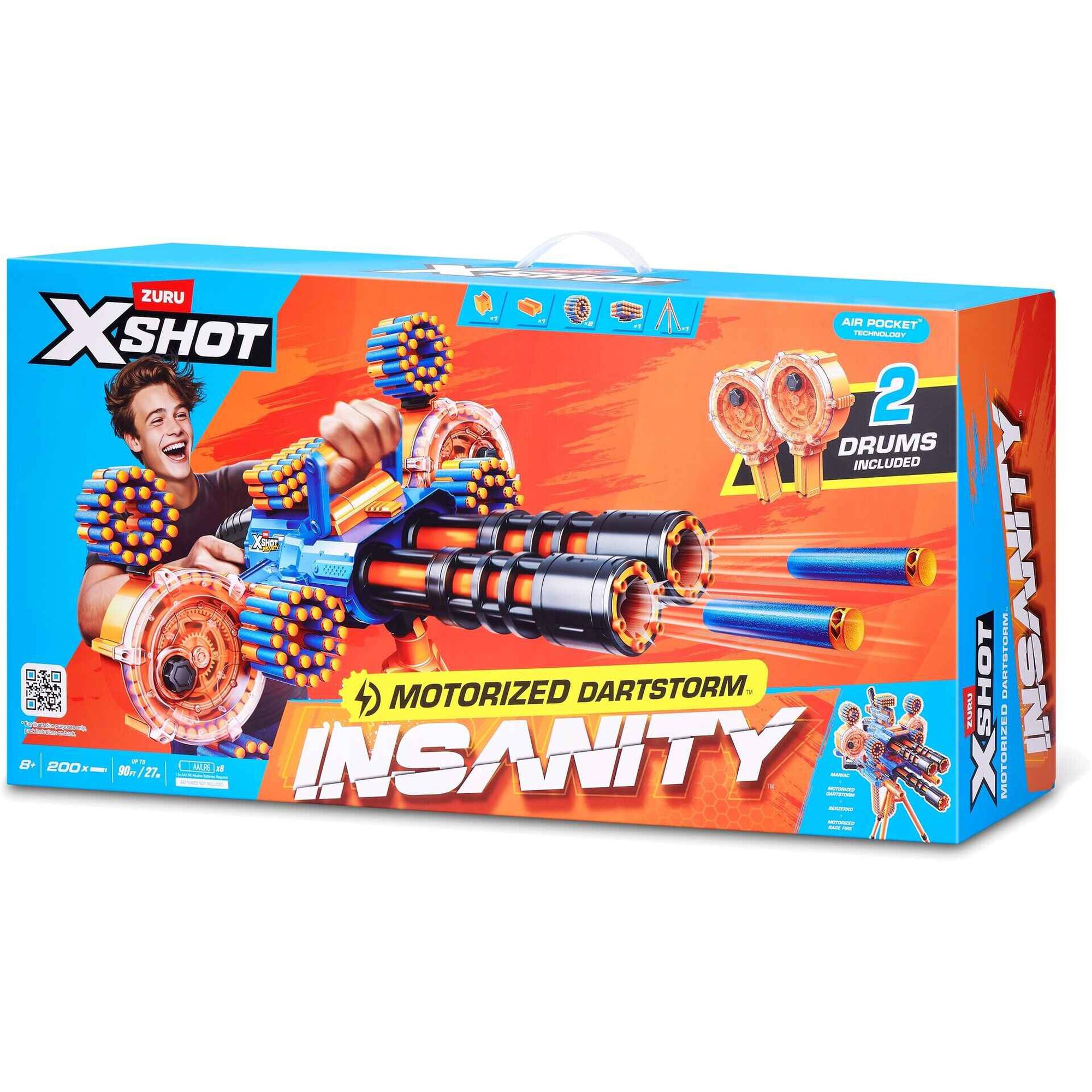 X-Shot - Lançador Motorizado Insanity Dartstorm 1 un
