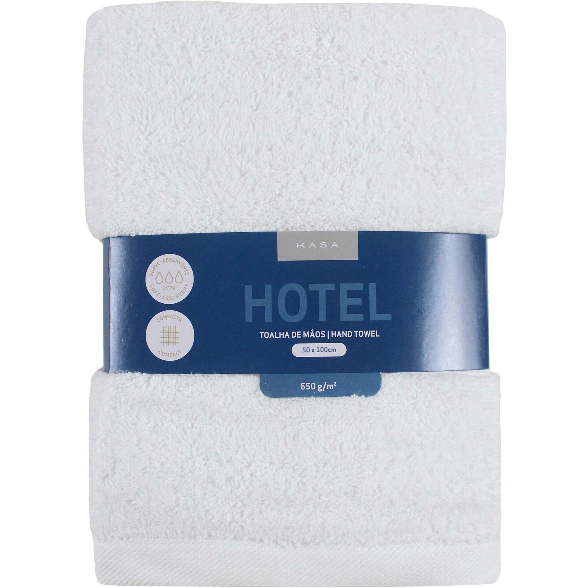 Toalha M&atilde;os Hotel Branco Kasa