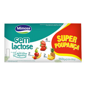 Iogurte Aroma Morango, Ananás e Multifrutos sem Lactose