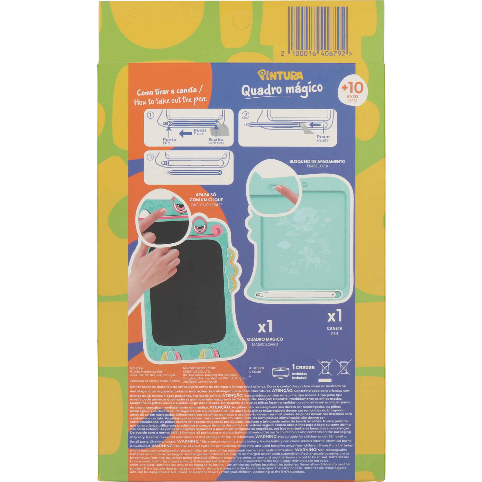 Quadro M&aacute;gico Escreve e Apaga (v&aacute;rios modelos)