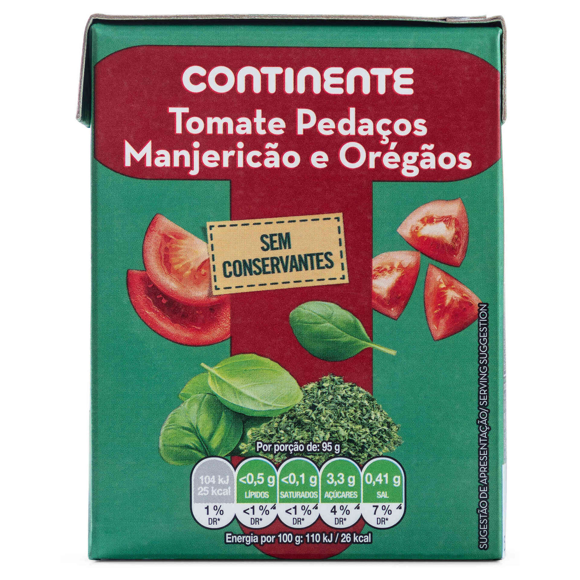 Tomate em Pedaços com Manjericão e Orégãos