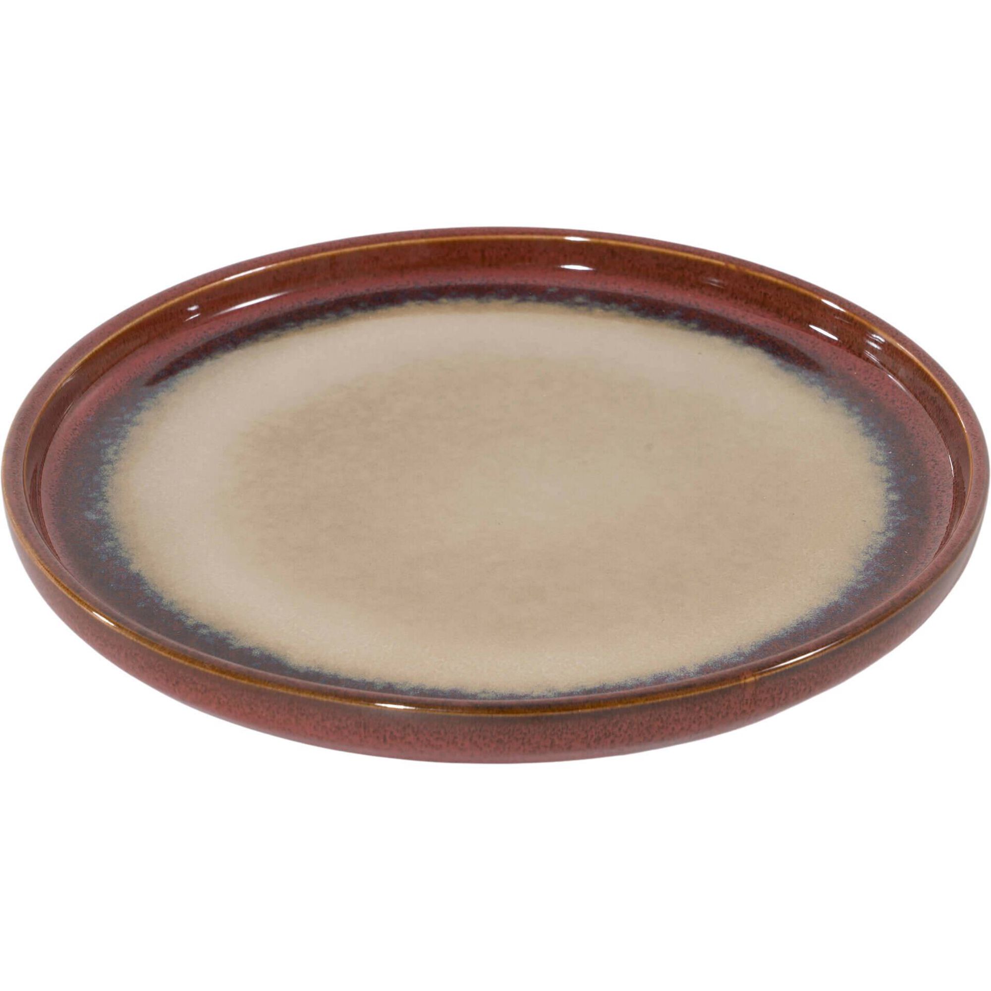 Prato Sobremesa Reativo Bordô Tavira