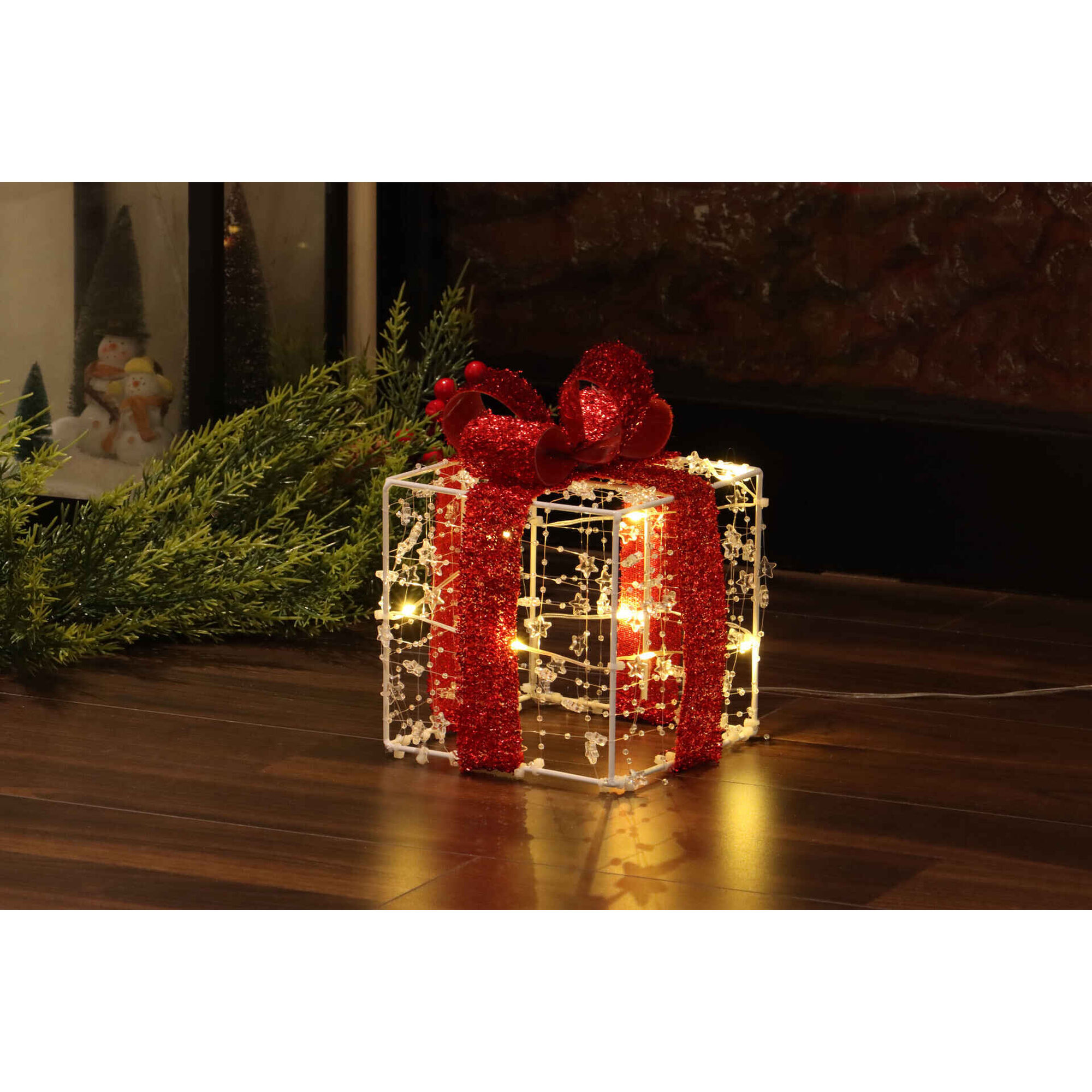 Presente Decorativo 16cm com Luz Kasa