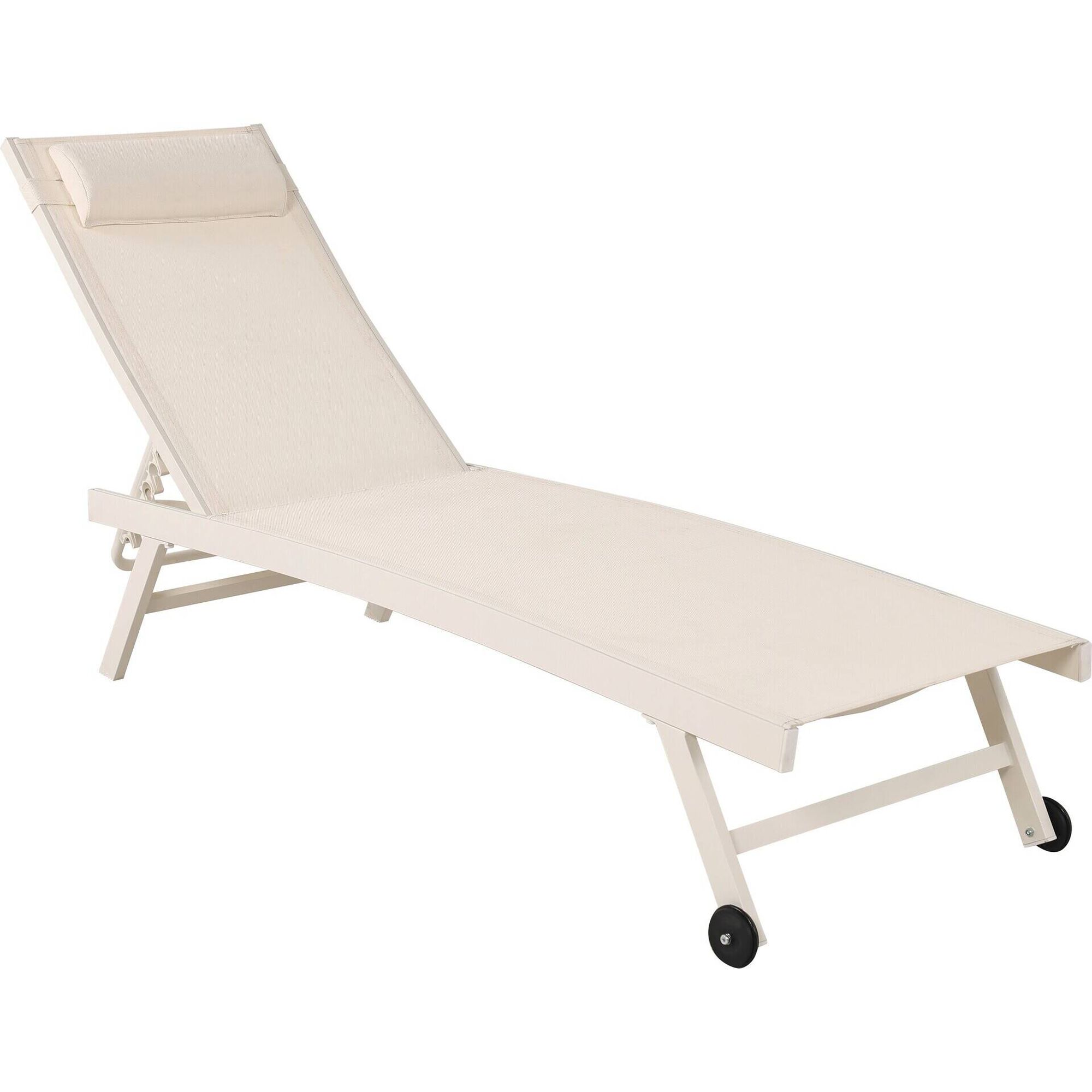 Espregui&ccedil;adeira com Almofada 194x55x91,5cm Bege Kasa