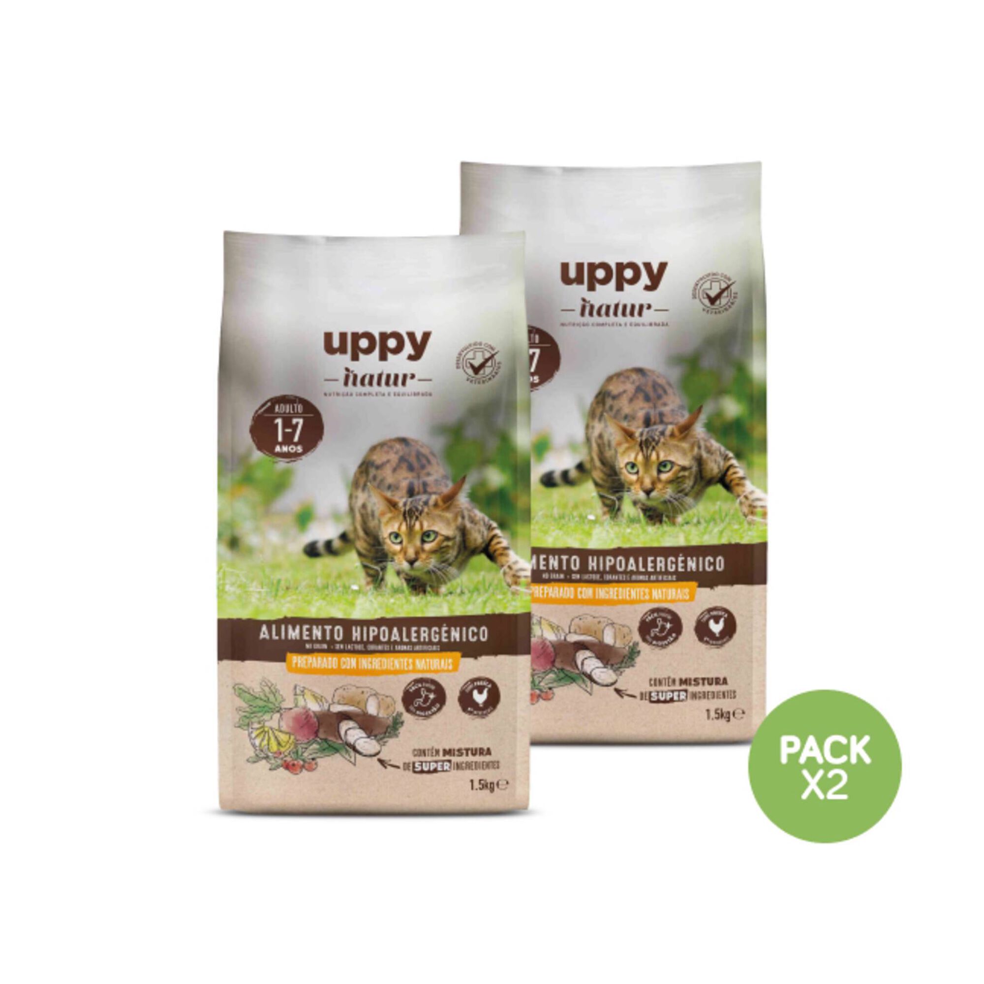 Ração para Gato Adulto Natural Sem Cereais Frango