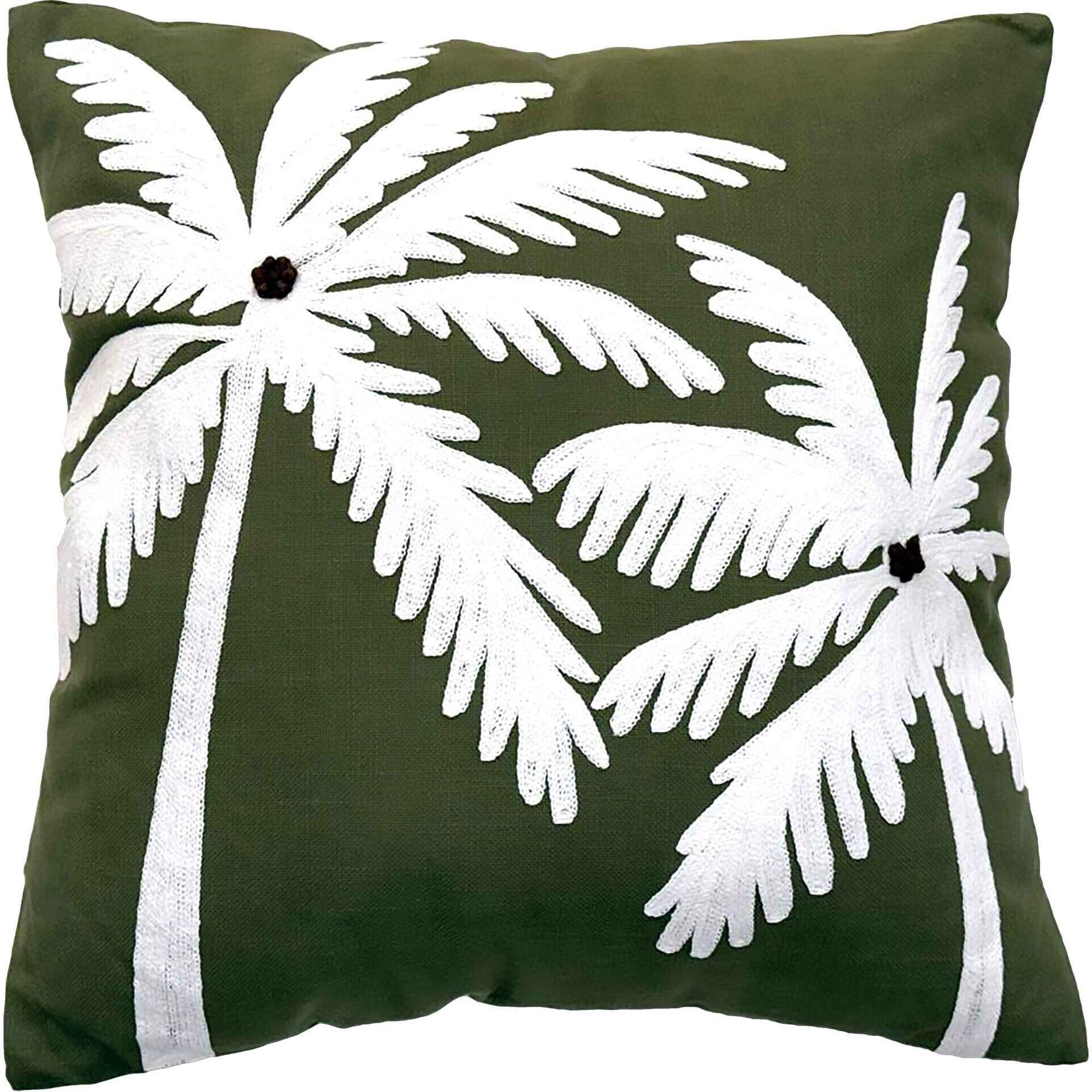 Almofada 45x45cm com Palmeiras Brancas