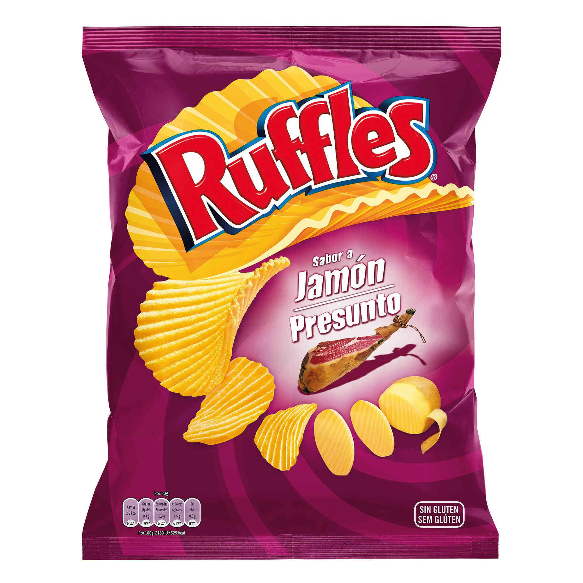 Batata Frita Ondulada Sabor Presunto sem Glúten Batata Frita Ondulada Sabor Presunto sem Glúten