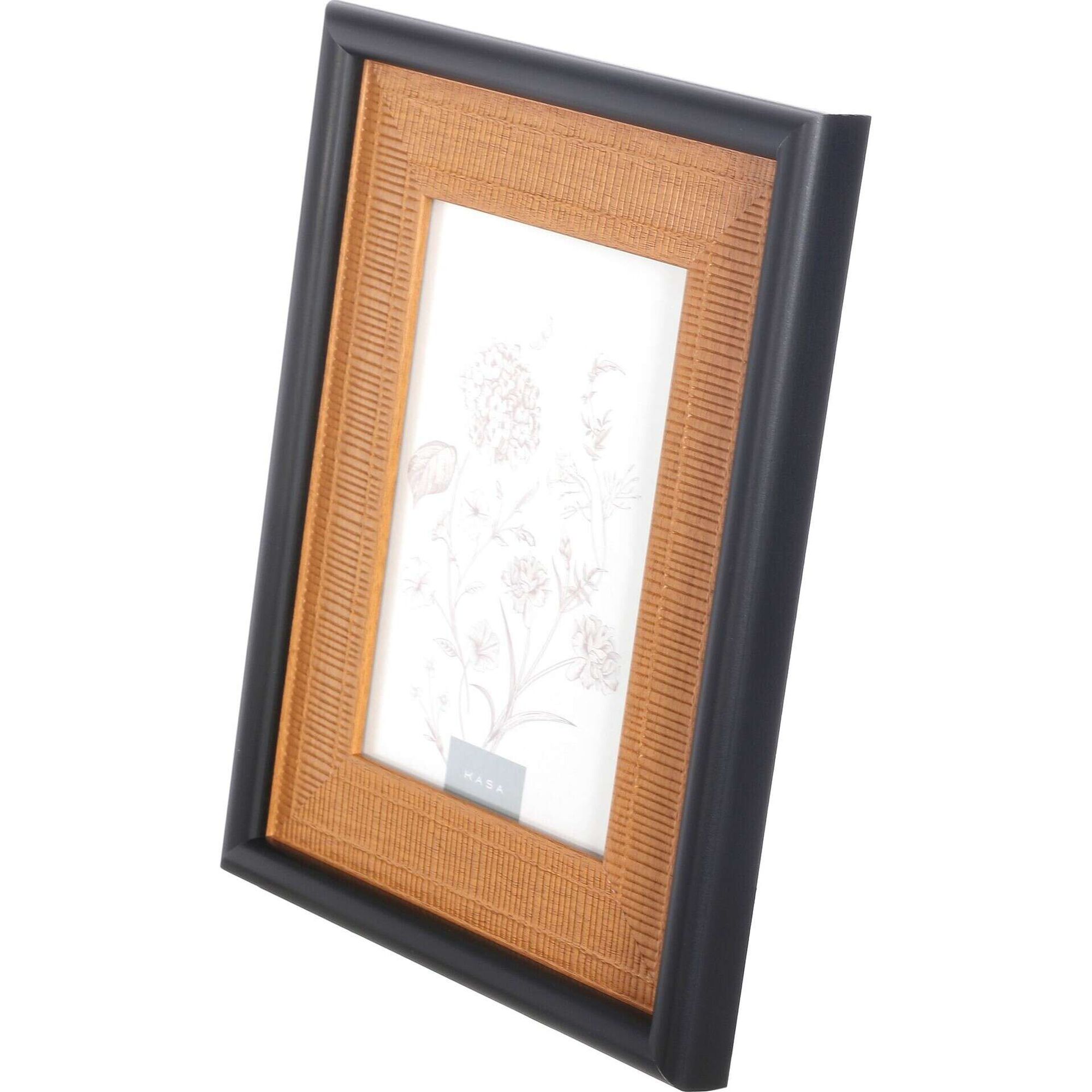 Moldura 13x18cm Palhinha com Rebordo Preto