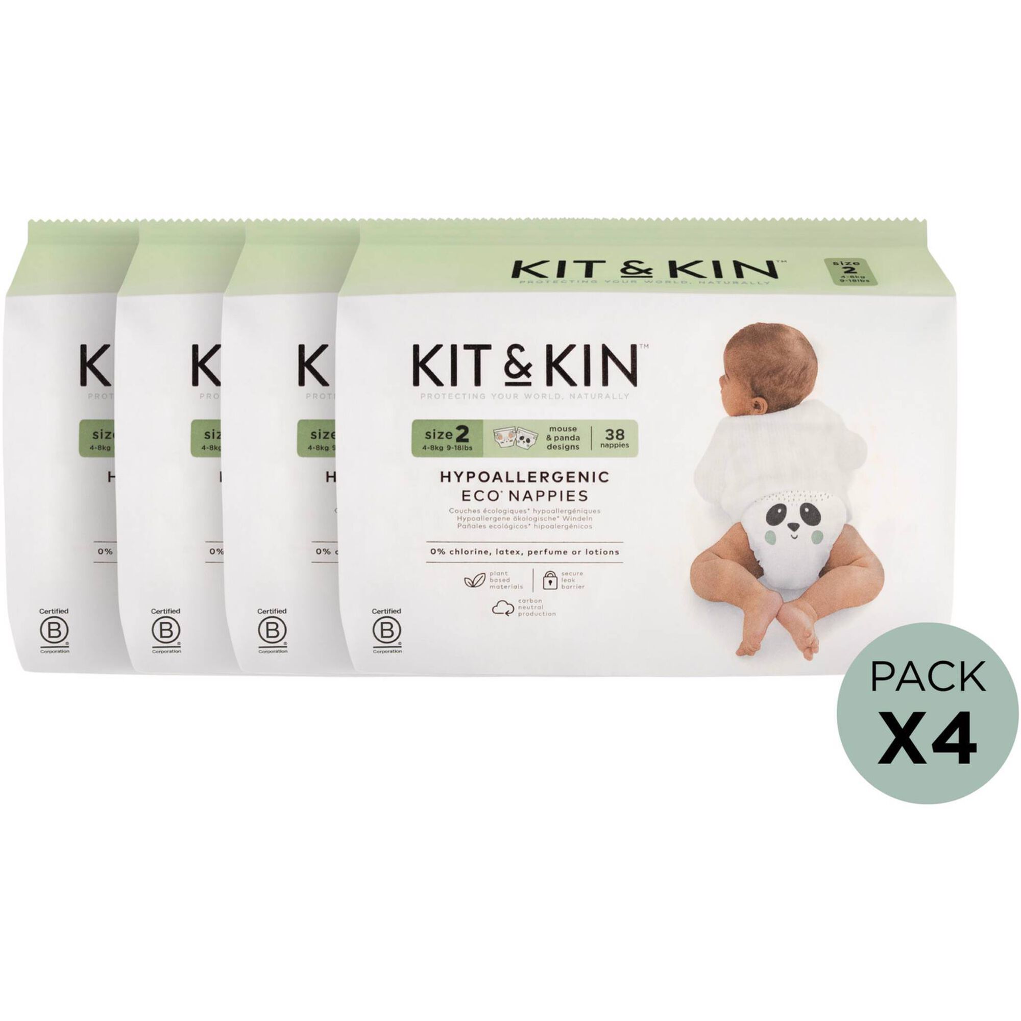 Fraldas Ecol&oacute;gicas 4-8kg T2 Kit&Kin