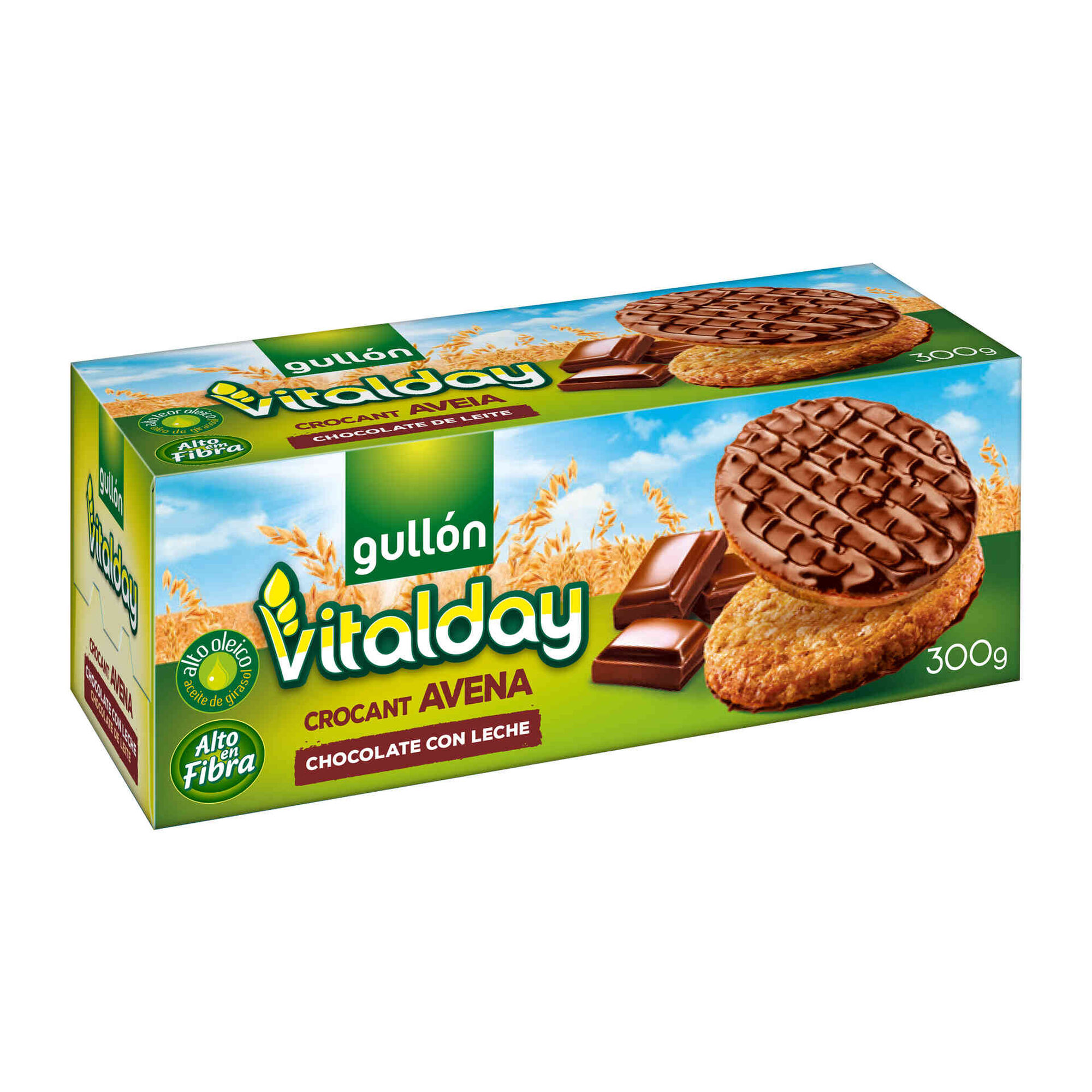 Bolachas Vitalday Crocantes de Aveia e Chocolate