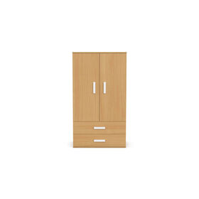 Roupeiro com 2 Portas e 2 Gavetas 100x55x180cm Natural Play