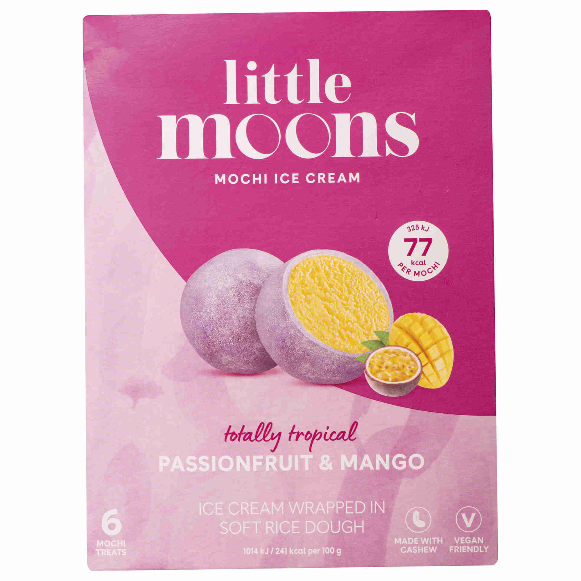Gelado Mochi Maracujá e Manga Vegan