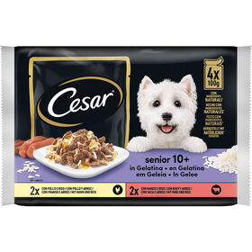 Comida Húmida para Cão Sénior Vaca e Galinha Saquetas