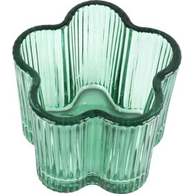 Suporte Vela Vidro Verde Claro Kasa