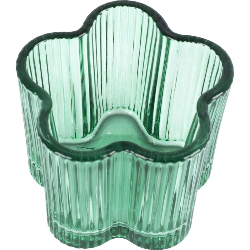 Suporte Vela Vidro Verde Claro Kasa