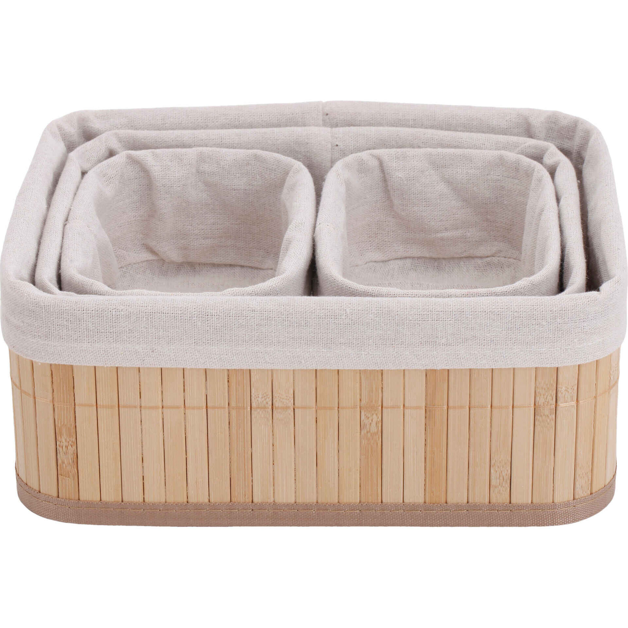 Conjunto 4 Cestos Bambu