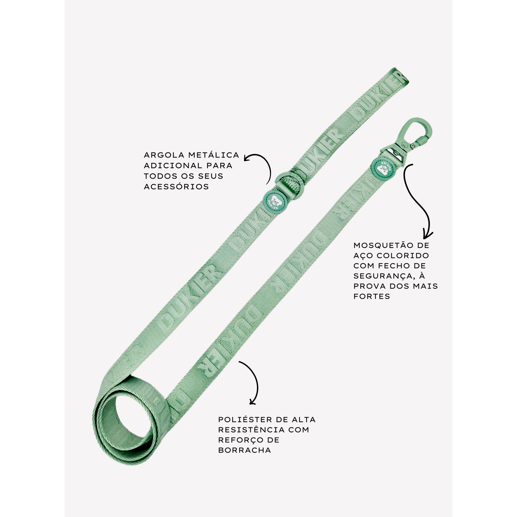 Trela para C&atilde;o Essentials Soft Green S Dukier