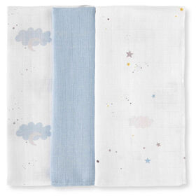 Conjunto 3 Fraldas Azul Happy Bear 1 un