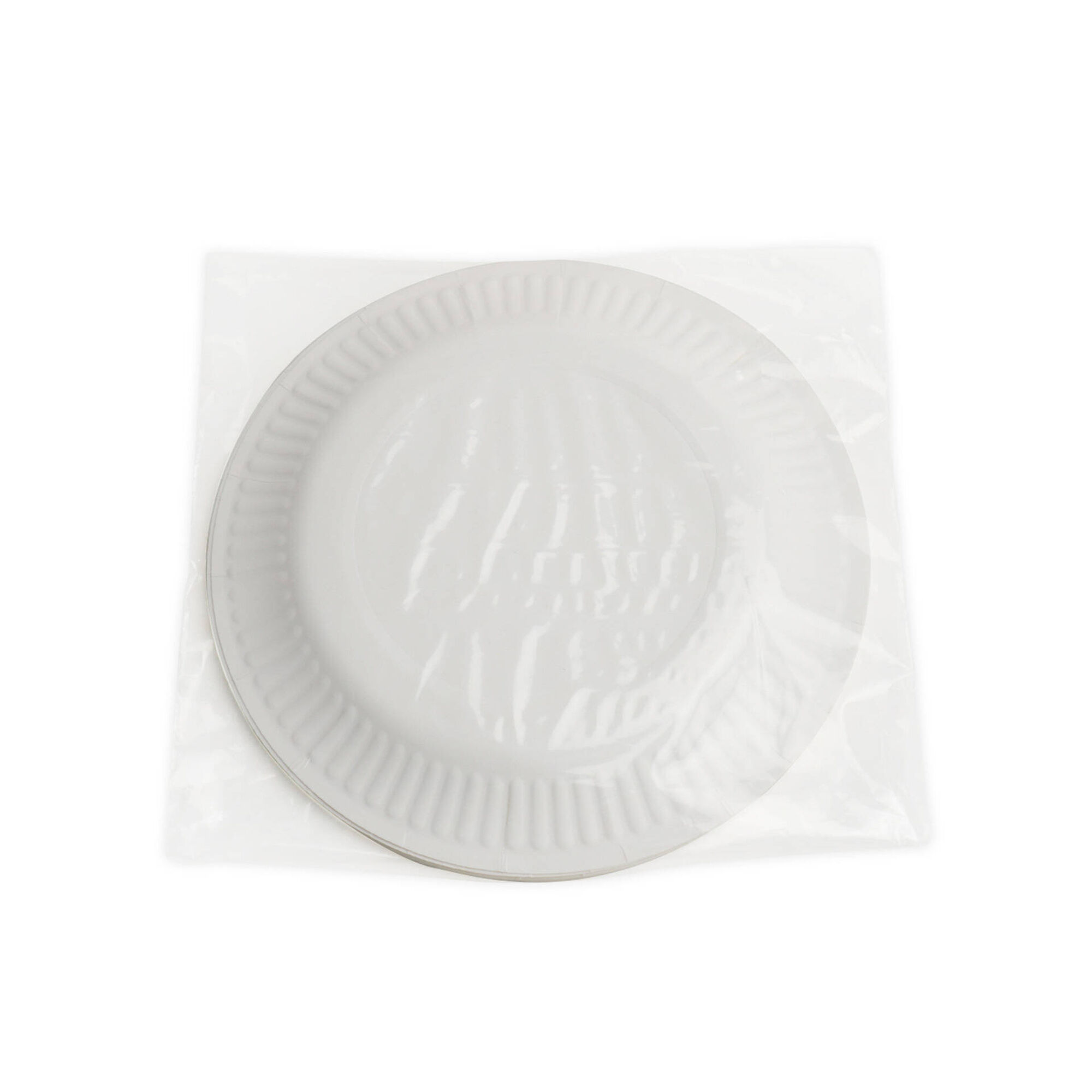 Conjunto 10 Pratos Sobremesa Papel Branco 18cm