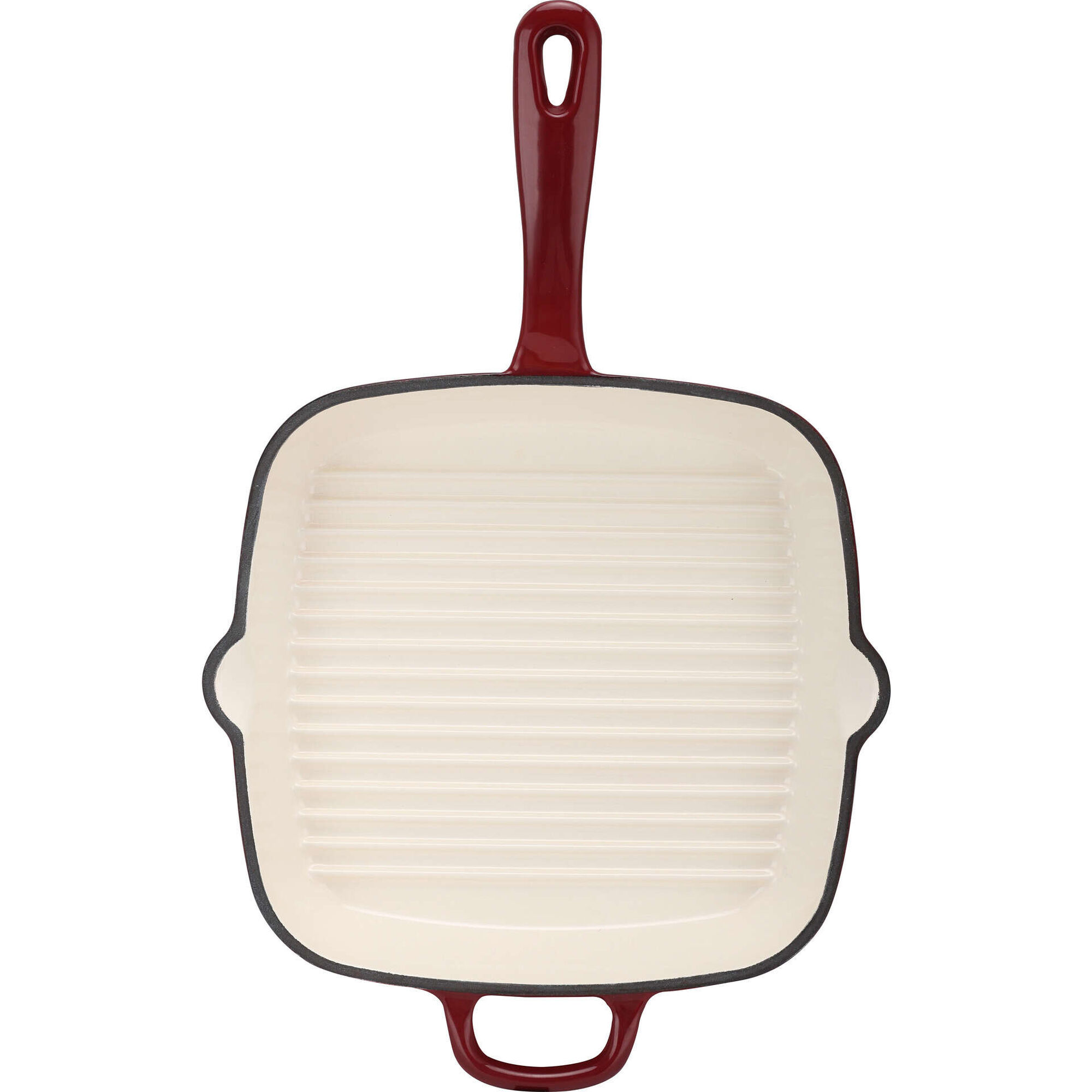 Grelhador Antiaderente Ferro Fundido 28cm Vermelho