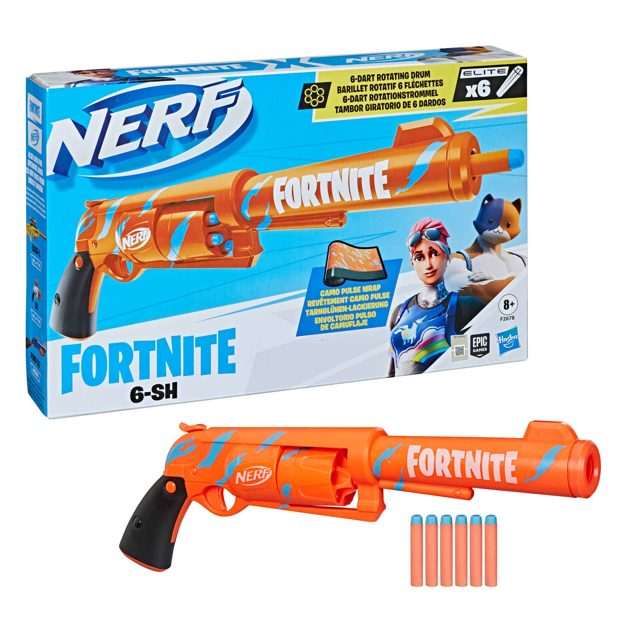 Lançador Nerf Fortnite 6SH Continente Online