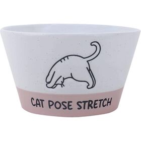 Ta&ccedil;a Gato 450ml Fundo Rosa Kasa