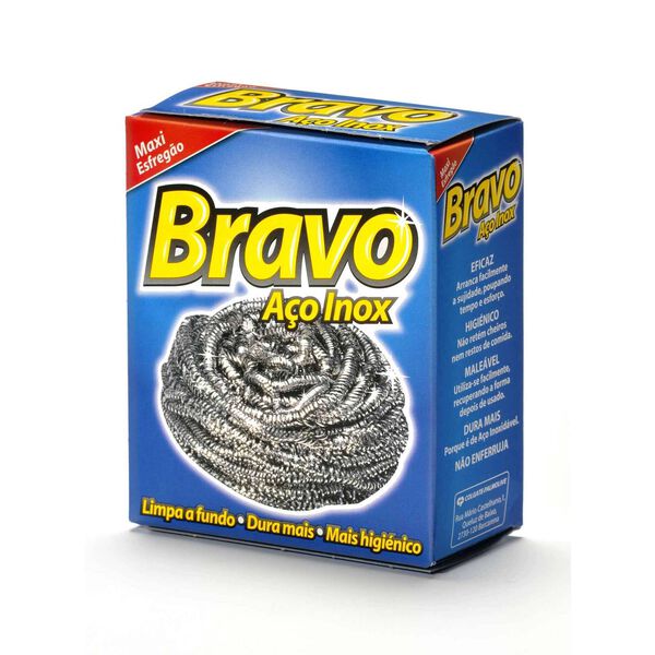 Esfregão Aço Inox Bravo