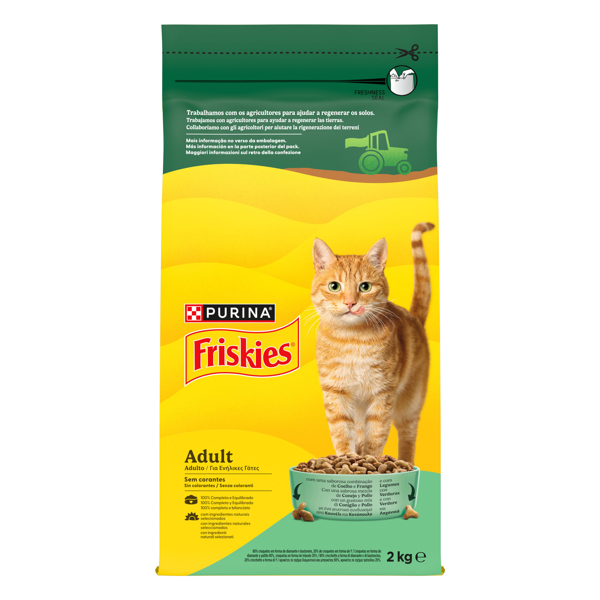 Ra&ccedil;&atilde;o para Gato Adulto Coelho, Frango e Legumes Purina Friskies