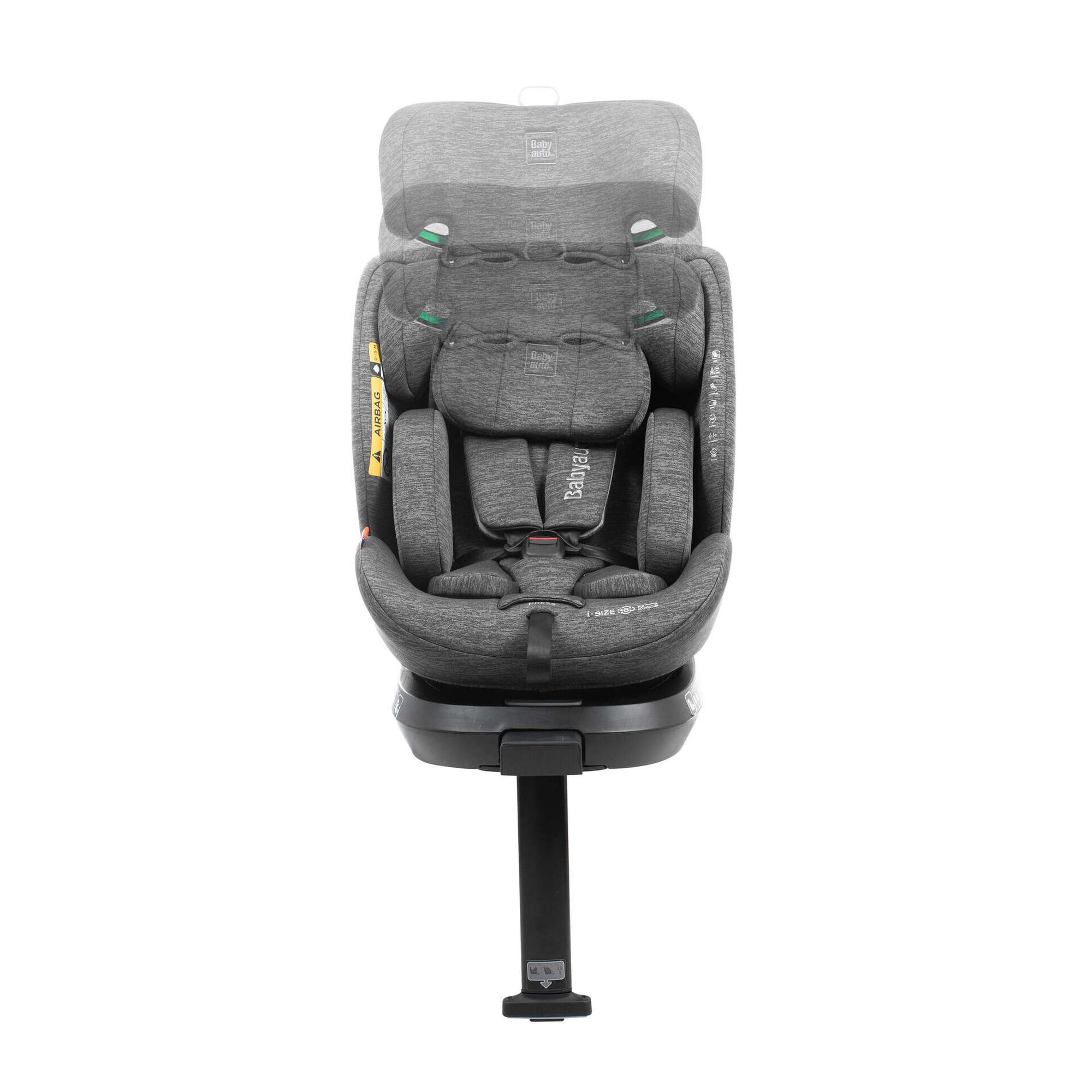 Cadeira Auto I-Size 40-150cm Isofix Rotativa Antracite Core Babyauto
