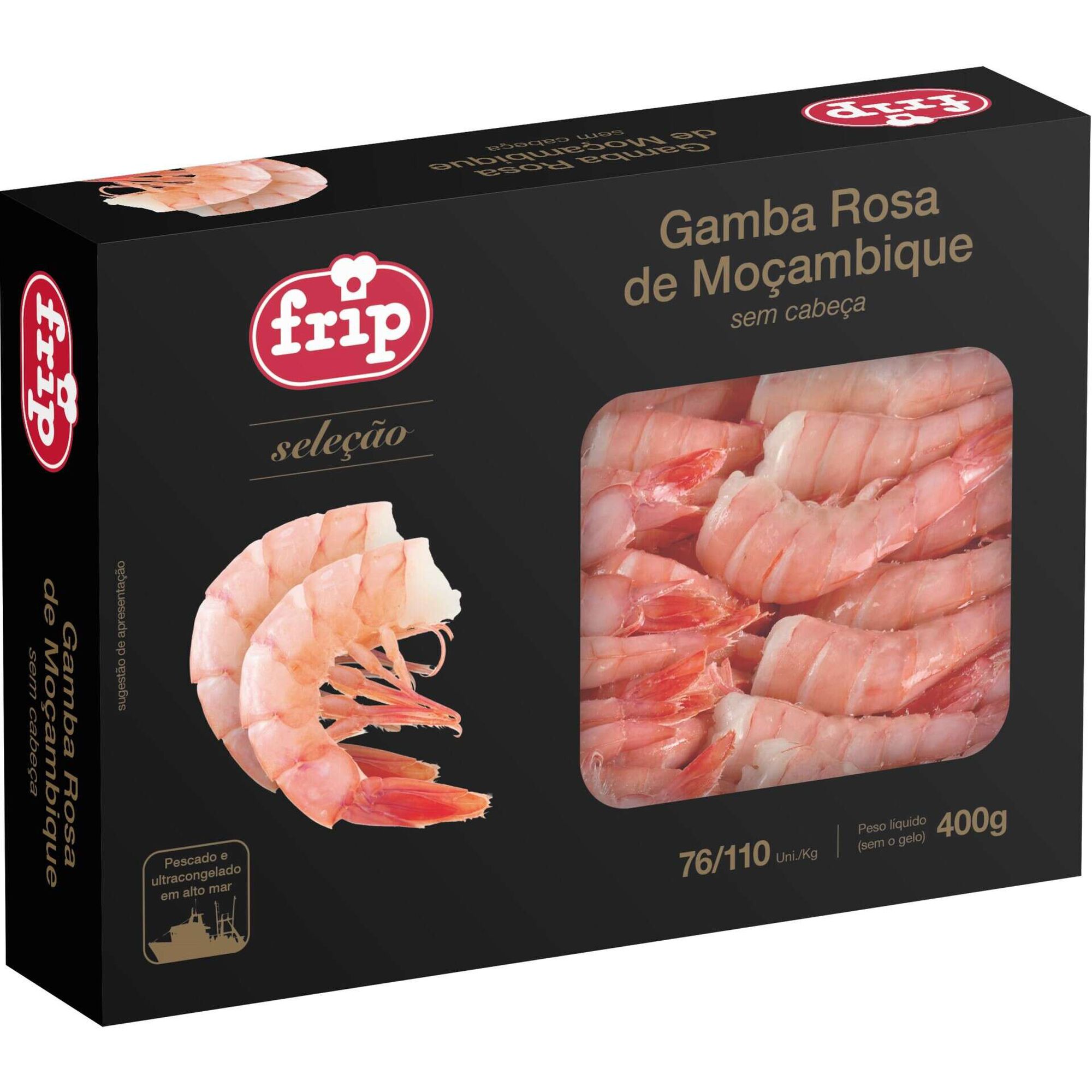 Gamba Rosa de Moçambique sem Cabeça Ultracongelada