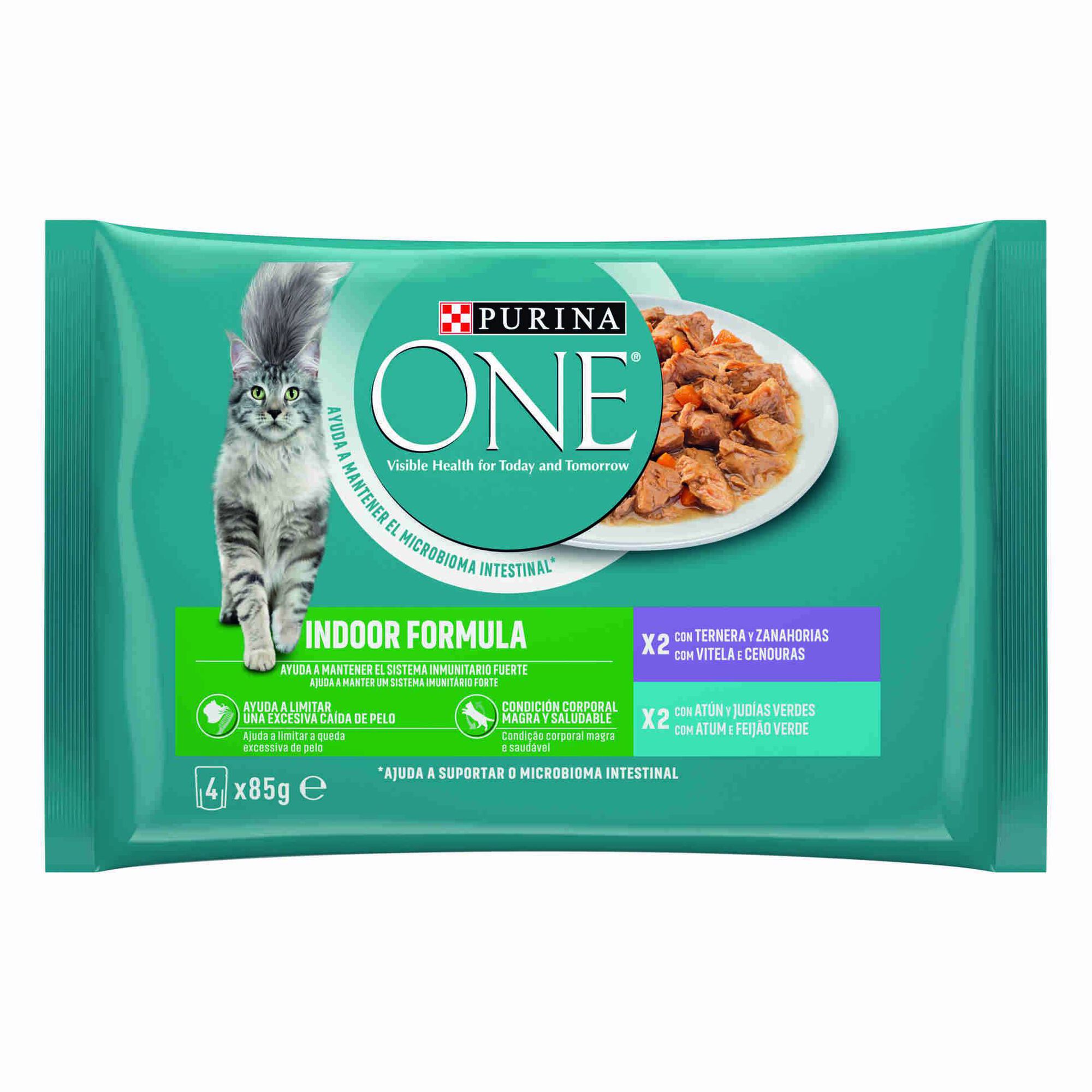 Comida Húmida para Gato Adulto Indoor Atum e Vitela Saquetas Comida Húmida para Gato Adulto Indoor Atum e Vitela Saquetas