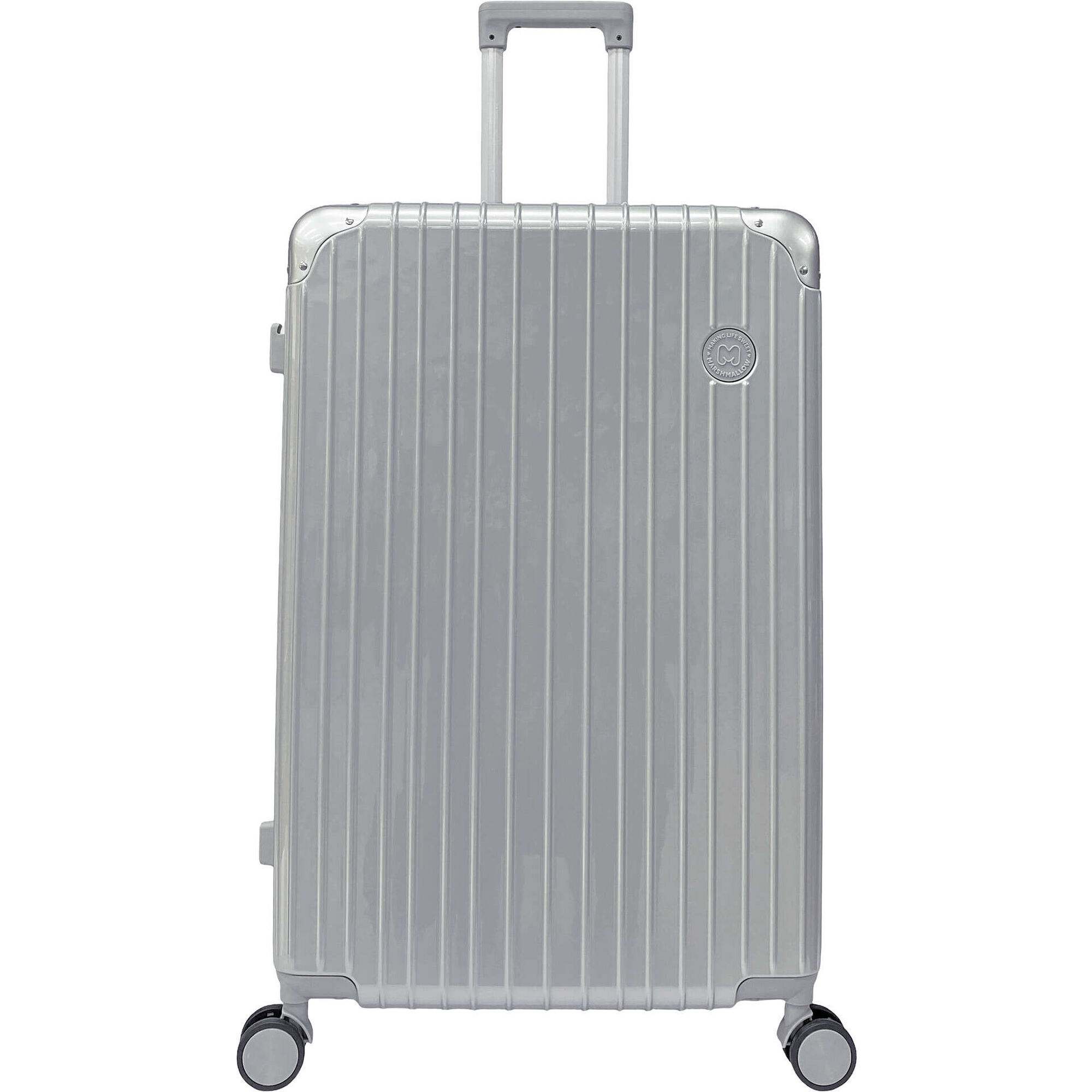 Mala de Viagem Grande 4 Rodas Cinza Marshmallow