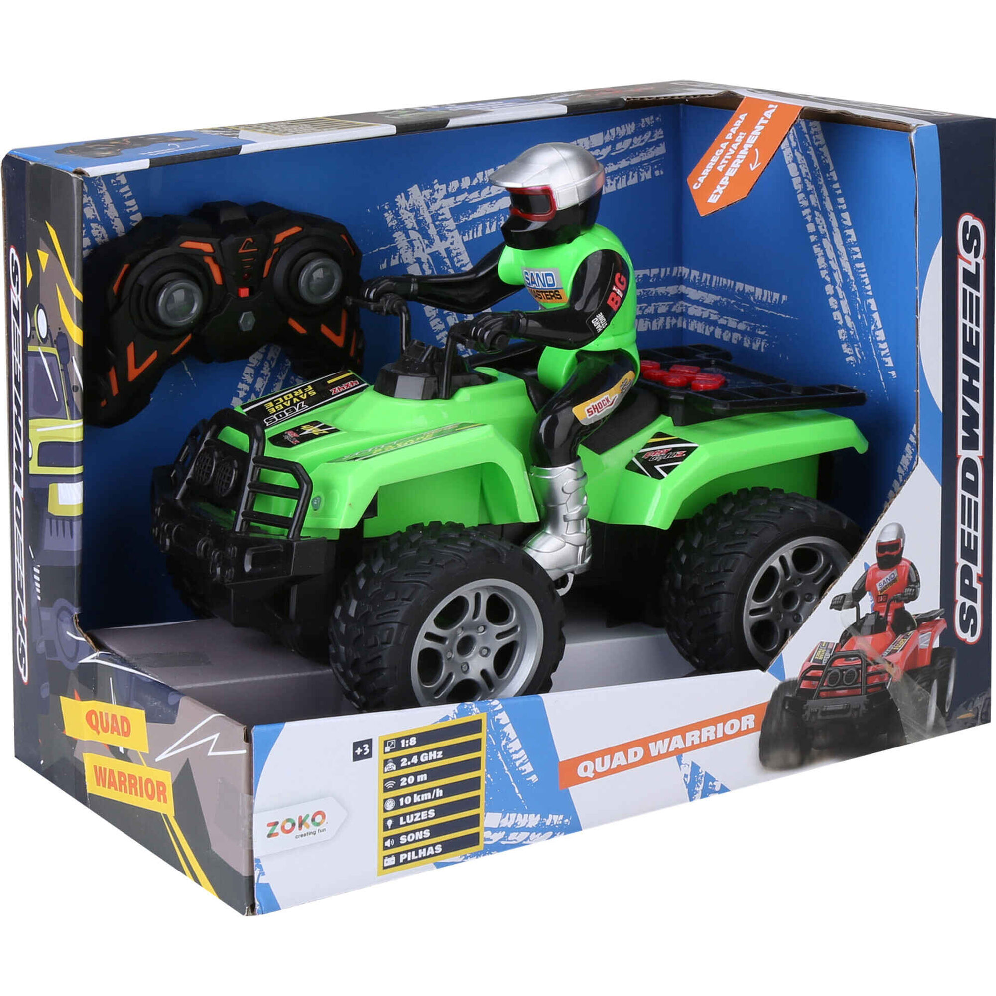 Quad 4x4 Warrior 1:8 2,4GHz  (vários modelos)