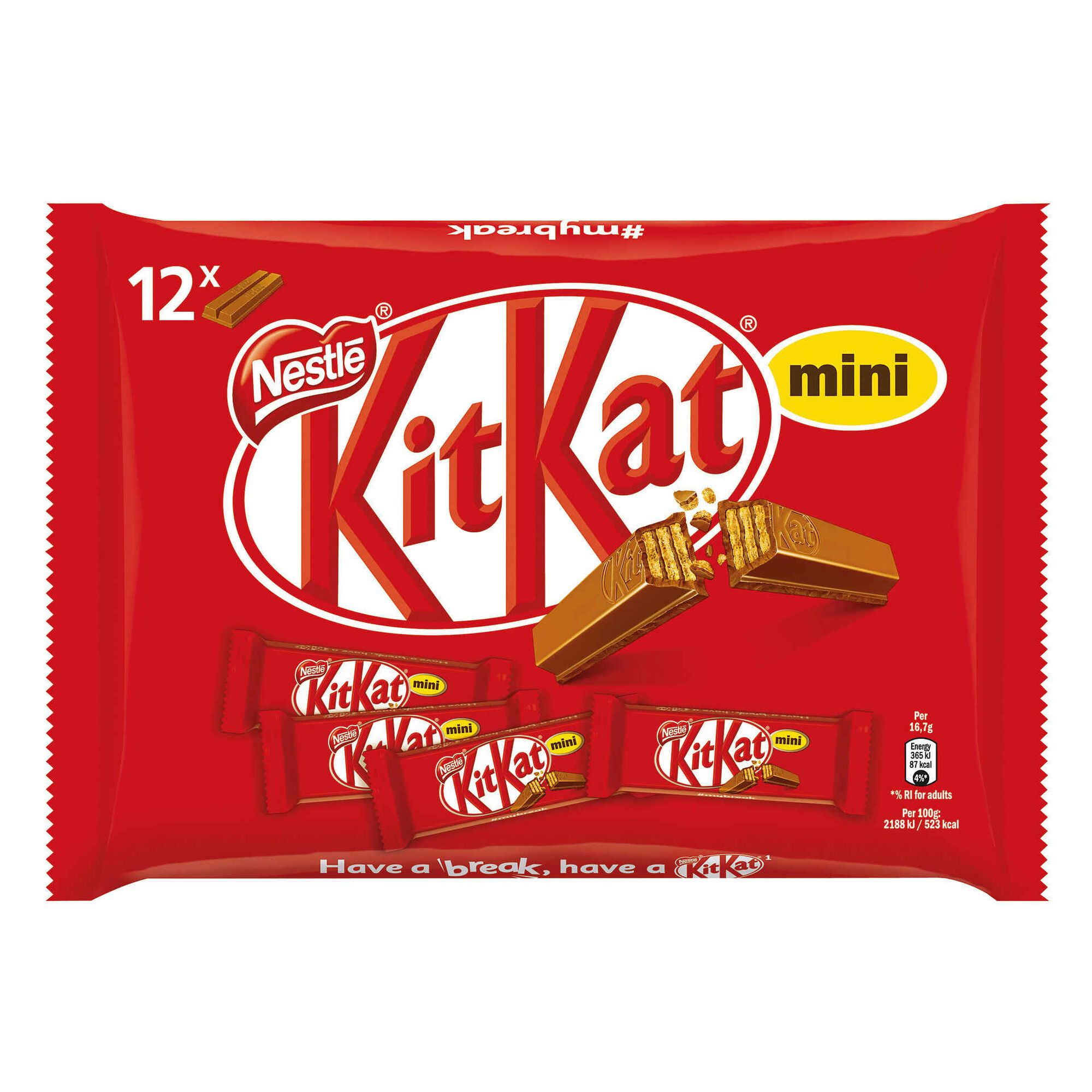 Snack de Chocolate de Leite Mini Kit Kat