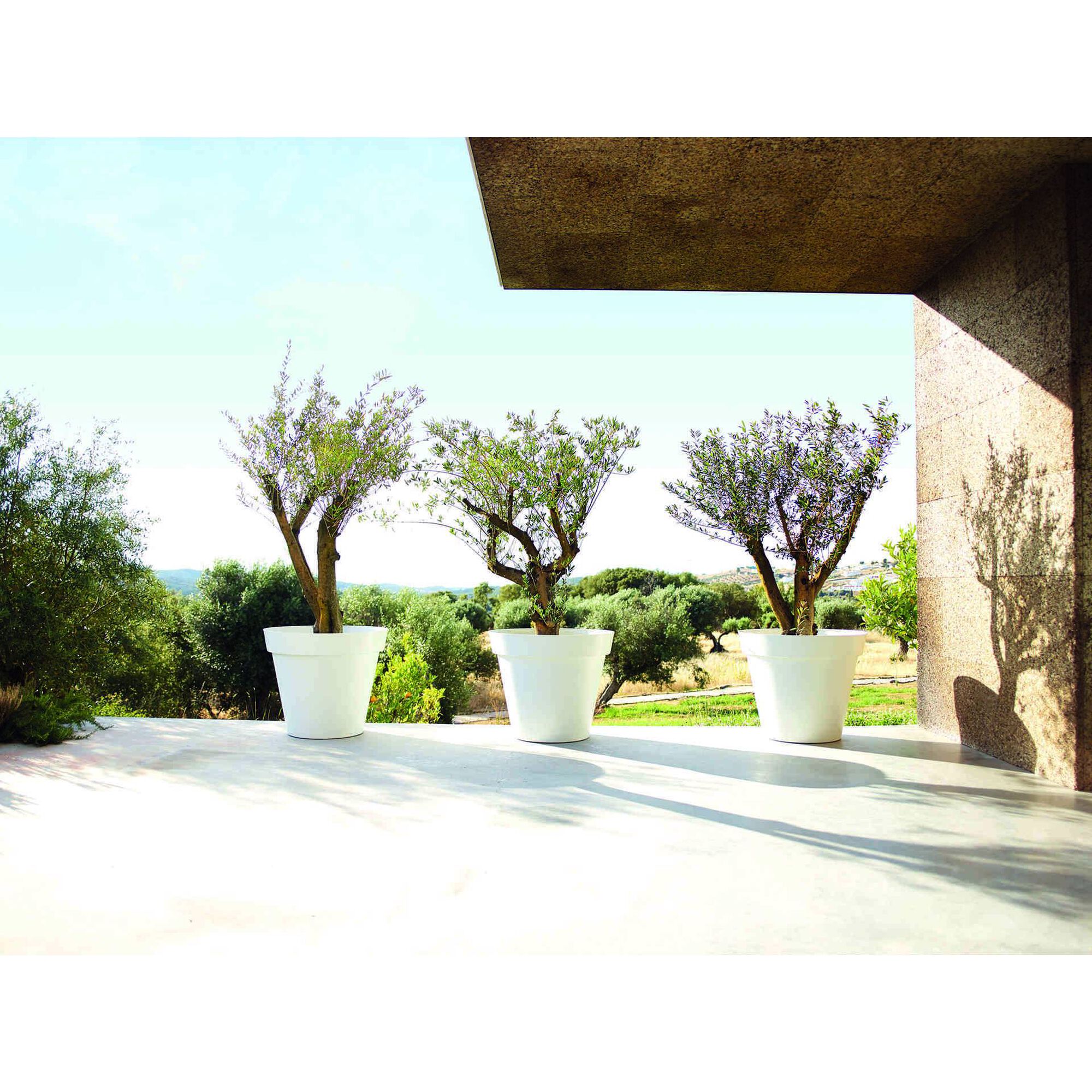 Vaso Redondo Plástico 14cm Branco