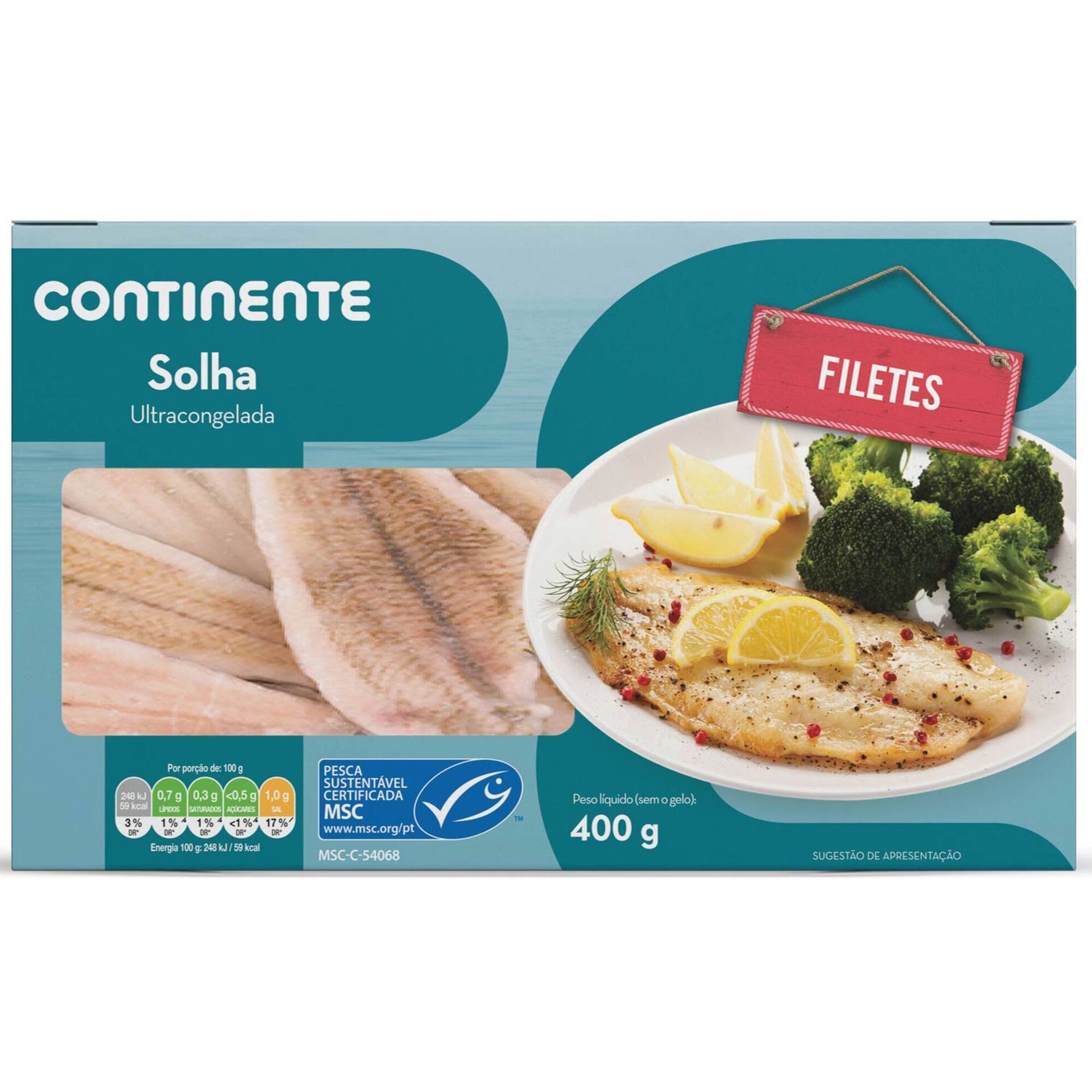 Filetes de Solha MSC Congelados Filetes de Solha MSC Congelados