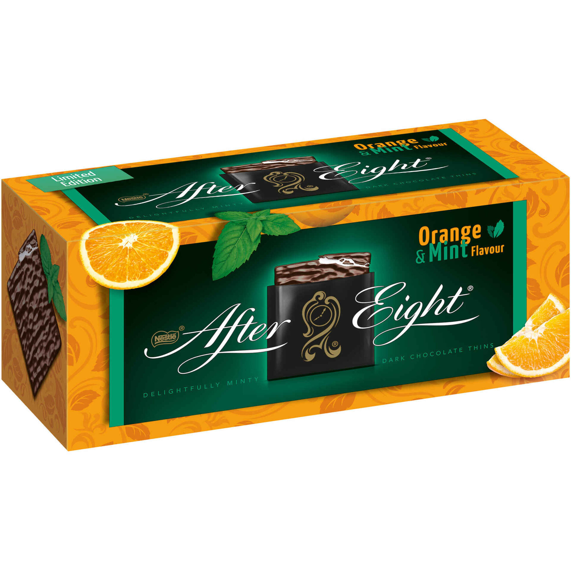 Bombons de Chocolate Negro com Menta e Laranja