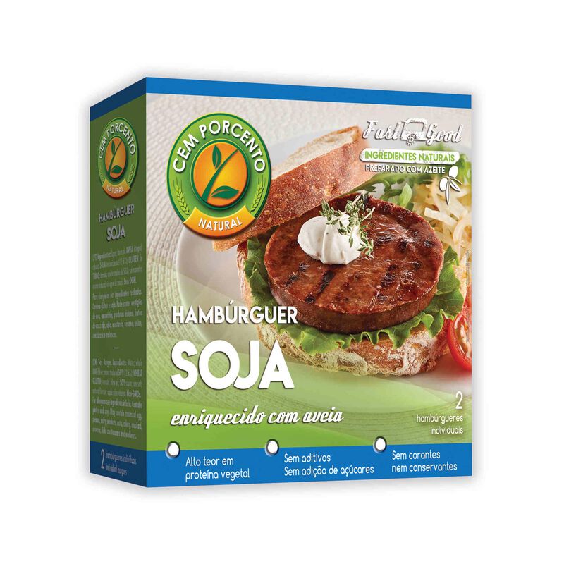 Hambúrguer de Soja com Aveia Cem Porcento