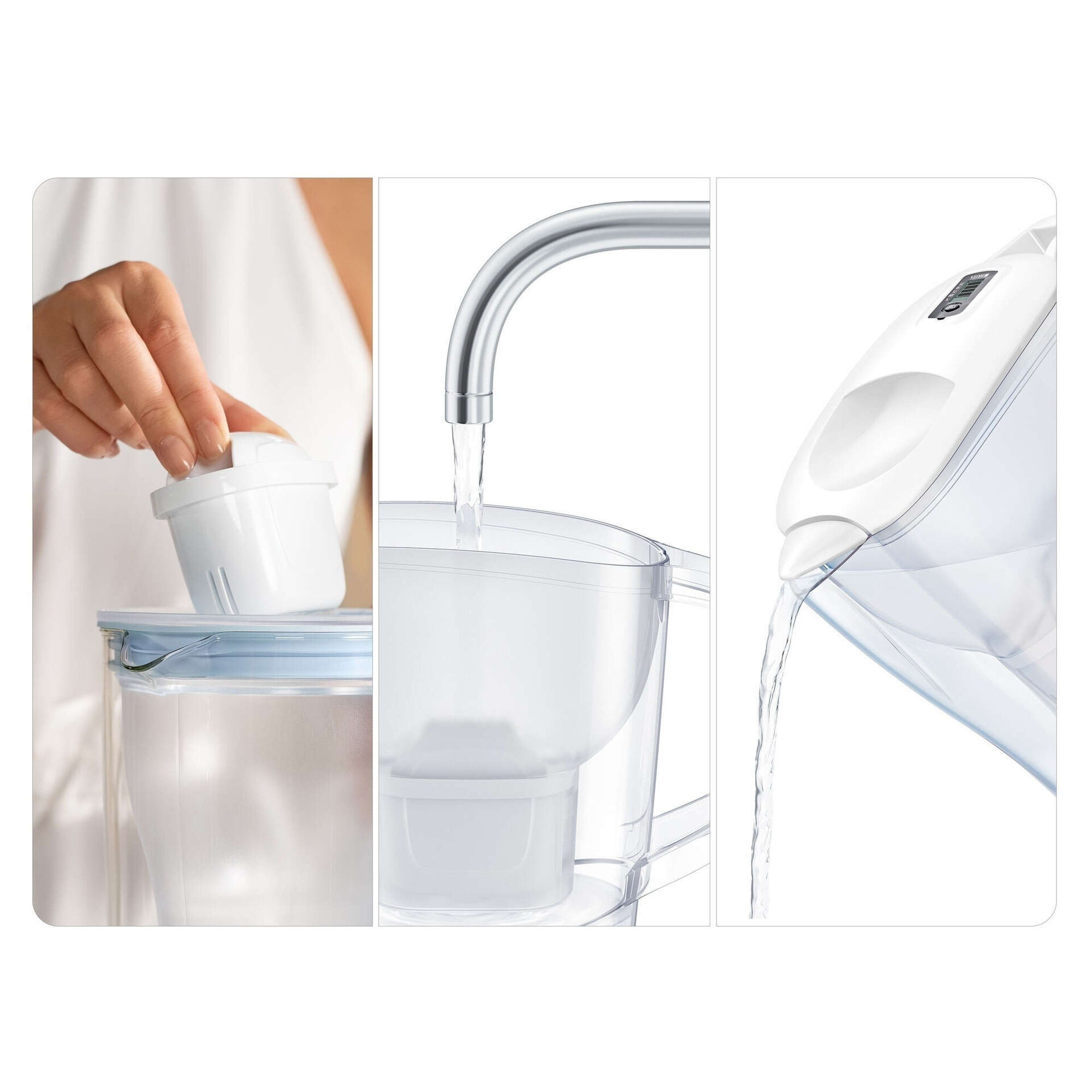 Conjunto Jarro de Filtrar 2,4L Aluna Branco e 1 Filtro Maxtra Pro All-In-1 Conjunto Jarro de Filtrar 2,4L Aluna Branco e 1 Filtro Maxtra Pro All-In-1